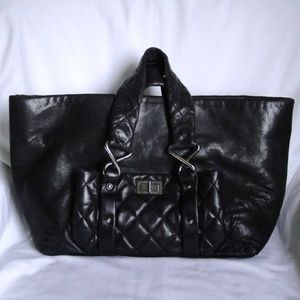 Chanel 8 Knots Shopper Black Lambskin Leather Tote
